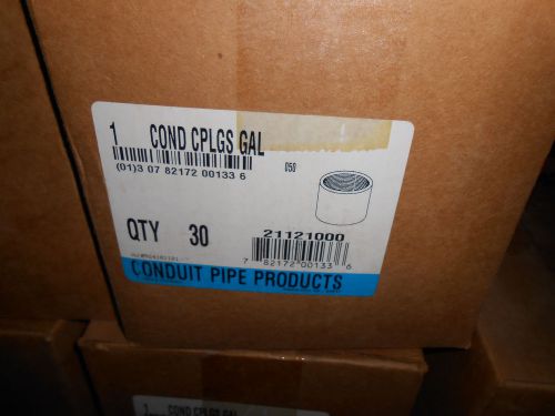 Conduit pipe products 1&#034; rigid conduit coupling galvanized 30 per box for sale