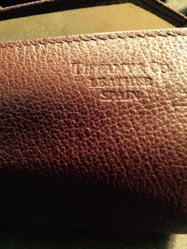 Tiffany &amp; Co brown brown leather Jewerly Roll case
