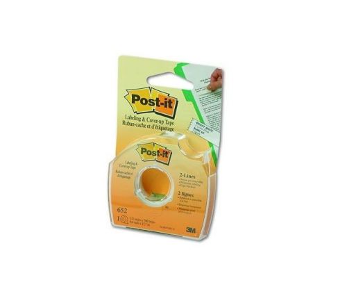 Post-it Removable Cover Up Non Refillable Tape 1/3&#034; x 700&#034; Roll White MMM652