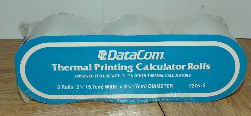 2 - 3pks DataCom Thermal Printing Calculator Rolls 2 1/4 x 2 3/4 dia New NIP