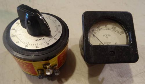 Ohmite VT2 variable transformer with voltmeter  0-132 volts 2/5 amps