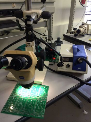 Zeiss stereo 2000 microscope and zeiss kl 1500 dual lcd light source for sale