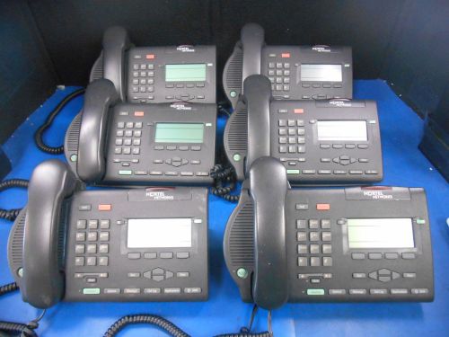 LOT OF 6 Nortel Networks VOIP Phones M3903 Charcoal