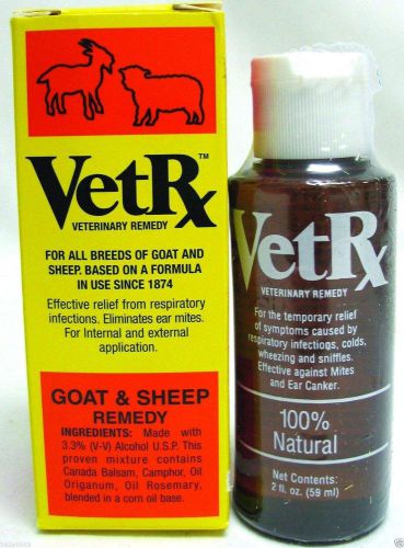 Vet Rx Sheep Goat  2oz Veterinary Remedy Colds Cough Sneeze Pneumonia Natural