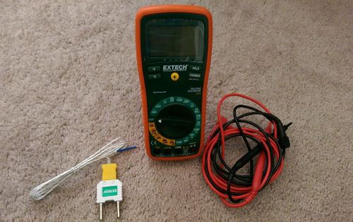 Extech Instruments True3 RMS Multimeter 411 with temp probe and Pos and Grd lead