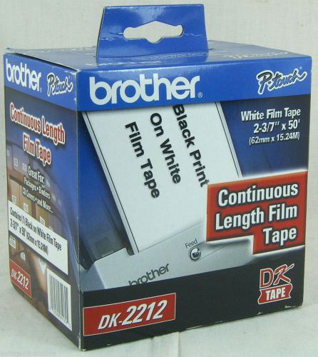 GENUINE Brother P-Touch DK-2212 Label White Film Tape continuous length dk