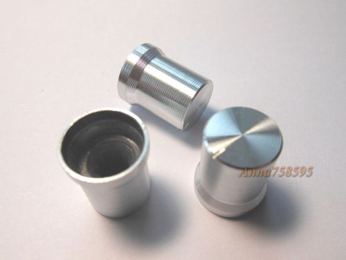 25pcs High Quality Aluminum Potentiometer Volume KNOB D14.1mm H16.7mm Silver