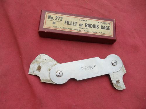 L. S.  Starrett fillet or radius gage No. 272B machinist inspection tool gauge