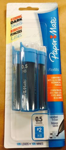 10 Paper Mate Mechanical Pencil Refills 0.5mm Three Pack 105 Leads