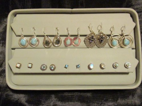 Leather Earring Display Tray or Earring Holder - Holds 10 pairs of Earrings