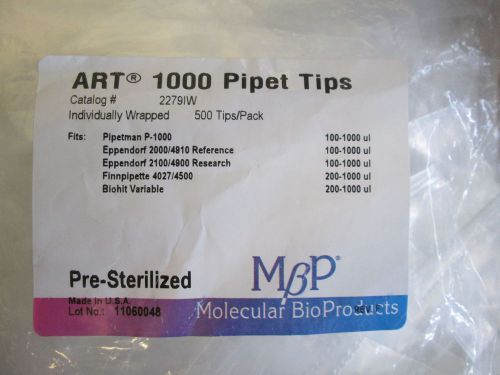 ART 100-1000ul Pipette Pipet Aid Tips (500pcs) 2279IW Rainin Pipetman Eppendorf