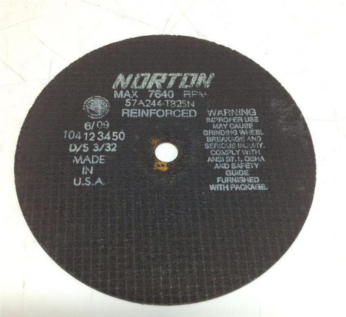 NORTON 7640 RPM REINFORCED CUT OFF WHEEL 57A244-TB25N LOT OF 5