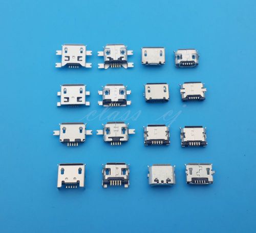 80pcs micro usb female 5pin socket 8 models each type 10pcs solder connectors for sale