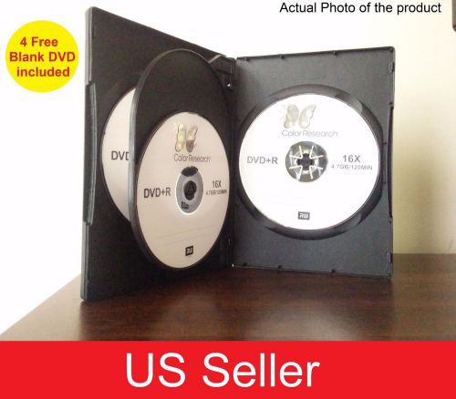 2 x Quad Capacity Disk Cases + 8 Blank DVD Disks,1 Case holds 4 disks (included)
