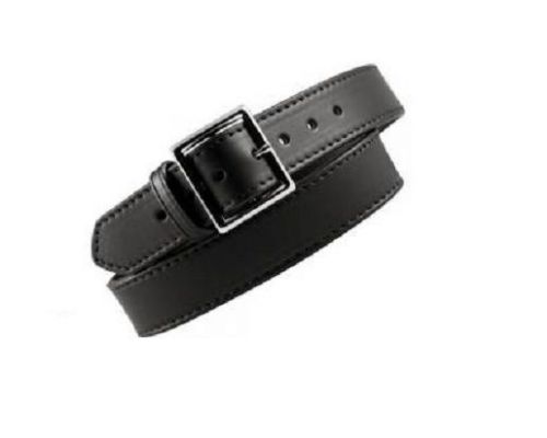 Boston Leather 6505ST-1-38 Black Plain BW 1.75&#034; Stitched Edge Garrison Belt 38&#034;