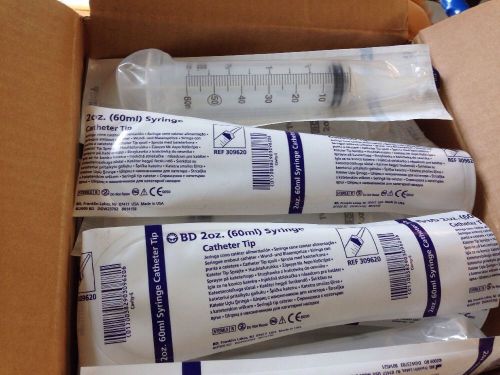 Lot of 42 BD Syringes 2 oz 60 ml cc Catheter Tip with Cap NEW #309620 Sterile