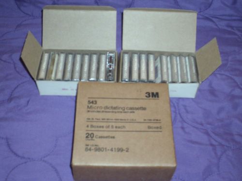 3M Micro Dictating Cassettes 543, NIB 36 Total