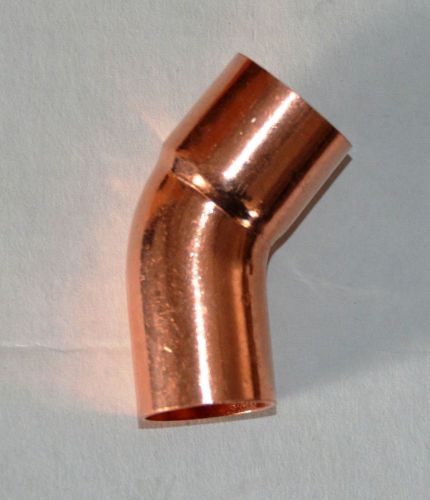 Plumbing nom.3/4&#034; 45 elbow cxftg copper fitting 7/8&#034; i.d 20pc $1.29  eafree ship for sale