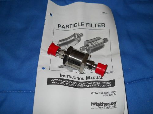 NEW Matheson 6187-T4FF High Pressure Gas Filter, 2500 PSIG, 20 SLPM, 0.2 Micron