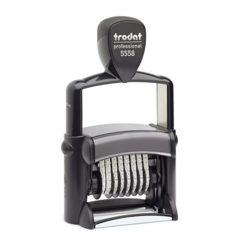 Trodat Professional Heavy-Duty Self-Inking 8-Band Numberer, Black