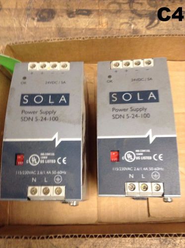 Sola SDN5-24-100 Power Supply-Lot of 2