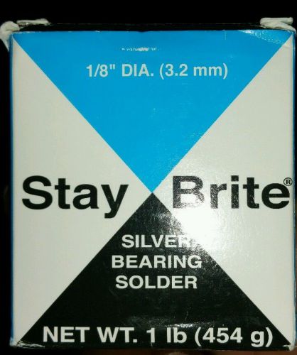 Harris staybrite silver bearing solder #sb61 1lb 1/8&#034; dia (3.2mm)