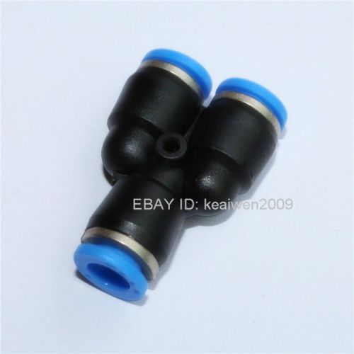5pcs Valve Pneumatic Y Union Connector Tube OD 8mm One Touch Air Push In Fitting