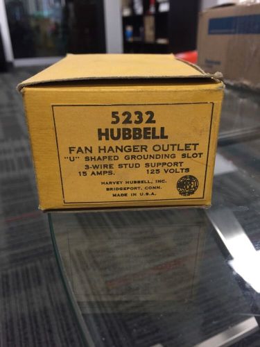 5232 HUBBELL FAN HANGER OUTLET 15AMPS 125VOLTS BRAND NEW