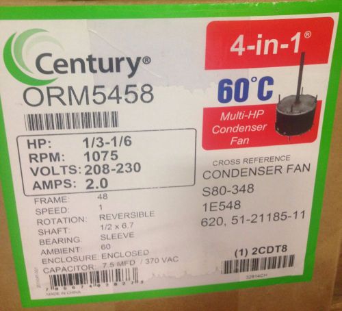 Universal GE Genteq Condenser FAN MOTOR 1/6 HP 208-230v 5KCP39BGP870S