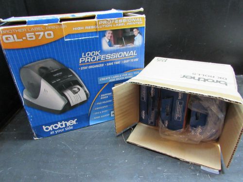 Brother ql-570 professional label printer w/ 1500 extra labels bundle for sale