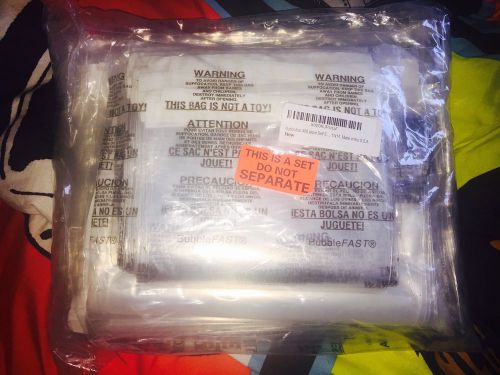 400 piece self seal suffocation warning combo pack 1.5 mil poly bags: 4sz for sale