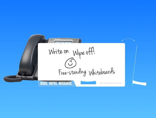 NEW!! 3 x Mini Whiteboards free-standing landscape DL size desk accessory