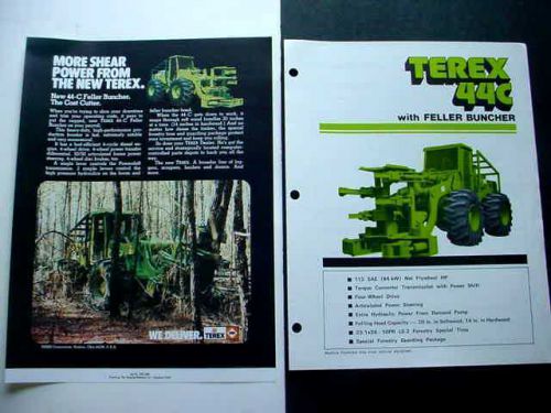 Terex 44c &amp; 22c wheel loader literature  5 pieces for sale
