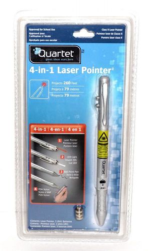 Quartet 4-in1 Laser Pointer Projects 260 feet with 3 LR41 Batteries NIP
