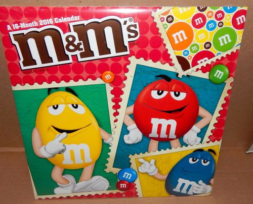 M &amp; M&#039;s Chocolate Candies Calendar 2016 By Date Works 16 Month 11.5 x 11.5 81V