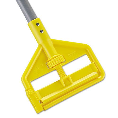 Invader fiberglass side-gate wet-mop handle, 1 dia x 54, gray/yellow for sale