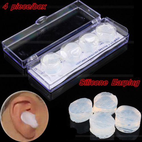 New 4Pcs Soft Comfortable Water Swimming Silicone Earplugs Sleep Noise Reducing