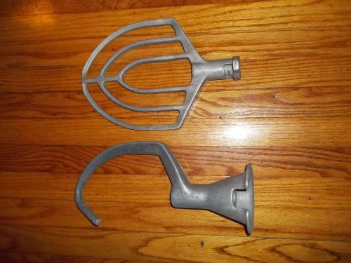 (2) Attachments for 20 Quart Hobart Mixer Dough Hook and Beater