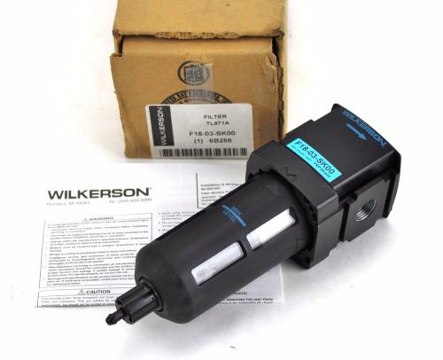 Wilkerson Compact Compressed Air Filter 3/8&#034; NPT 150 psi USA F18-03-SK00 1Ab