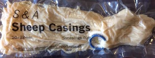 Natural Sausage casings Lamb casings 20/22mm. Stuffs +/- 48lb. FREE SHIPPING.