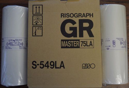 2 Genuine Riso Brand S-549LA Master Rolls, Risograph GR Duplicator