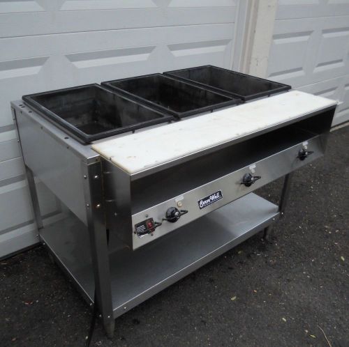 Vollrath ServeWell serve 3 well three food warmer hot Electric steam table