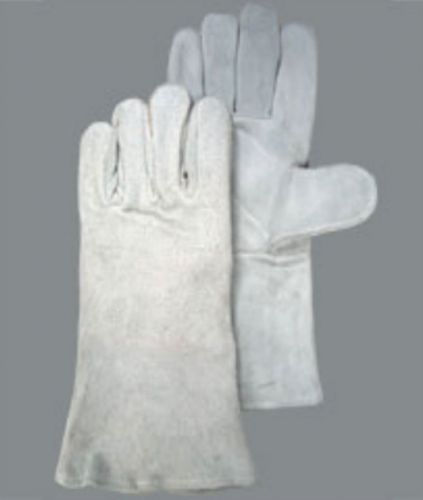 Large gauntlet leather welding gloves - single heavy duty size pair for sale