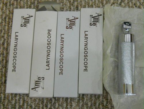 NEW AMS Laryngoscope Set Child, Adult  w/3 Blades WISCONSIN 2, 3, 4 D HANDLE