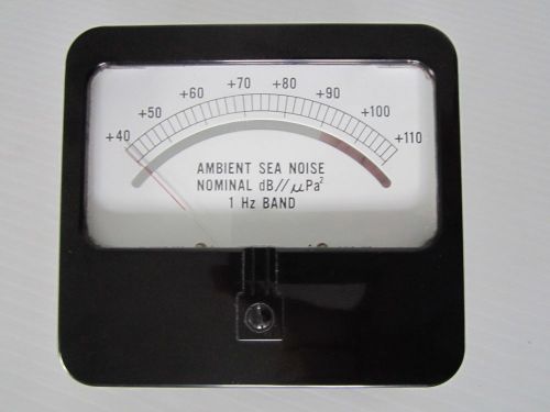 Vintage Military Ambient Sea Noise Nominal dB 1 Hz Band meter gauge Q.V.S. inc