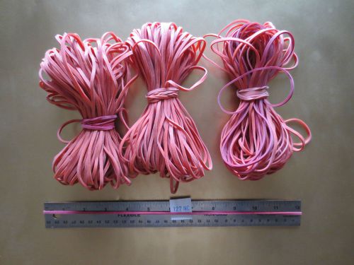 #127 LONG HEAVY DUTY rubber bands, THREE bundles of 50  Office/Home/Crafting.