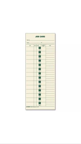 Tops 1258 Job Costing Time Cards, Single Side Form, 3-1/2&#034;x9&#034;, 500/BX, Manila