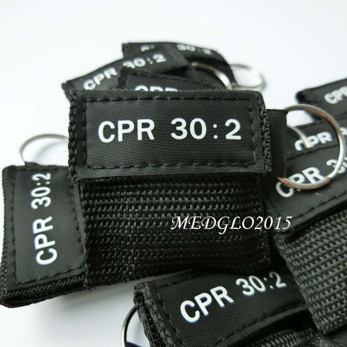100pcs/pack BLACK CPR MASK WITH KEYCHAIN CPR FACE SHIELD 30:2