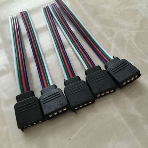 10 * 4 Pin Female Connector Wire Cable For RGB 3528 5050 LED Strip controllor 3