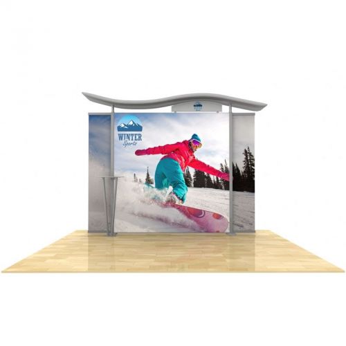 10ft timberline light box display w/ wave top &amp; straight fabric sides. for sale